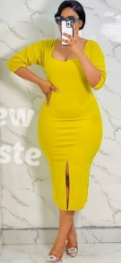 Women's Elegant Ruffle Peplum Dress