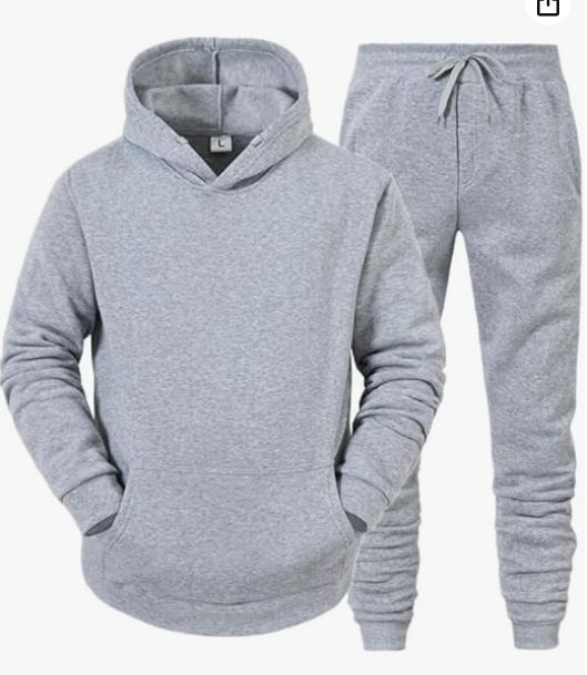 Men’s Hooded Tracksuit – Pullover & Sweatpants