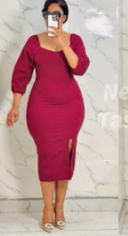 Women's Elegant Ruffle Peplum Dress