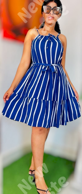 Women’s Striped Ruffle Hem Cami Dress