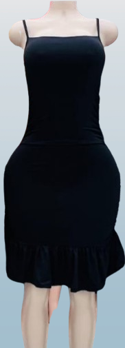 Hip Ruffled Dress