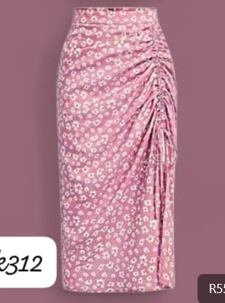 Women's Ditsy Floral Ruffle Drawstring Skirt