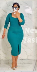 Women's Elegant Ruffle Peplum Dress