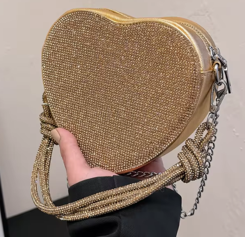Glitter Heart Shape Purse