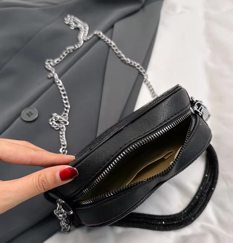 Glitter Heart Shape Purse