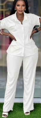 Womens casual top and bottom 2 piece