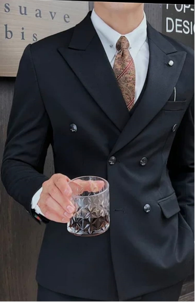 Double Breasted Formal Suit Jacket