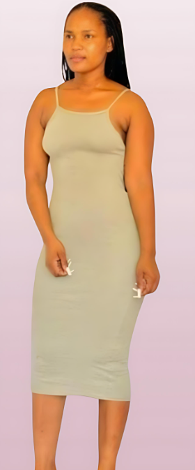 Women's Solid Color Spaghetti Strap Long Casual Dress