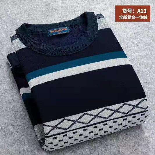 Men’s Fleece Shirt-Collar Sweater