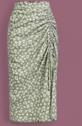 Women's Ditsy Floral Ruffle Drawstring Skirt