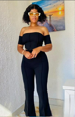 Set - Bow Collar Sleeveless Top & Pants