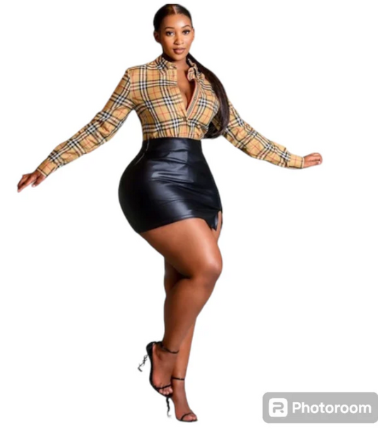 Women’s Leather Mini Skirt