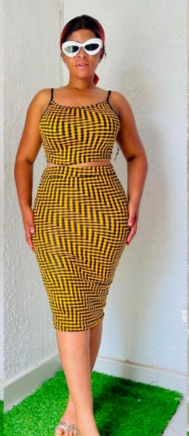Power Print Bodycon Set