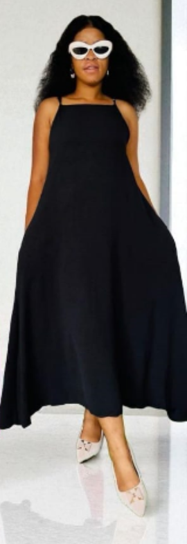 Chic Square Neck Midi Dress