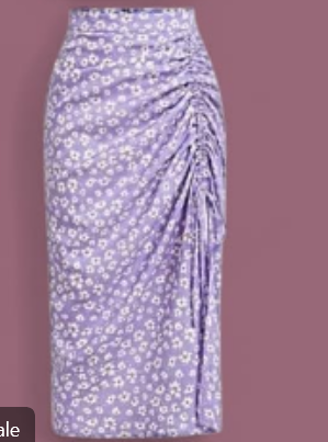 Women's Ditsy Floral Ruffle Drawstring Skirt