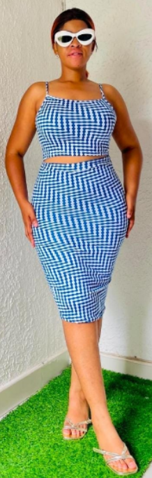 Power Print Bodycon Set