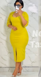 Women's Elegant Ruffle Peplum Dress