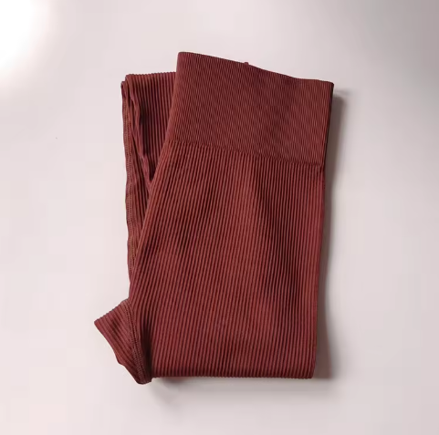 Seamless Solid Wide Waistband Sports Leggings