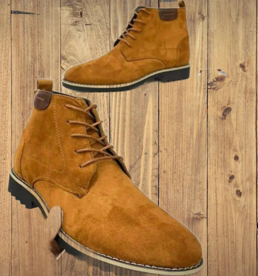 Mens Boots Faux Suede Lace-up