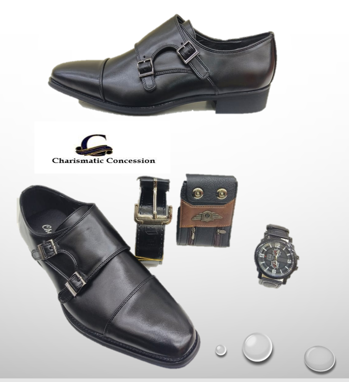 Mens Double Buckle shoe SET