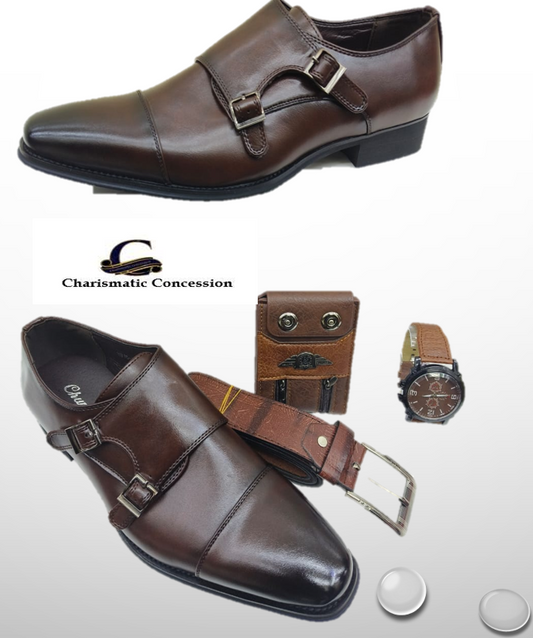 Mens Double Buckle shoe SET