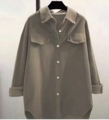 Corduroy Blouse Ladies Shacket/Coat