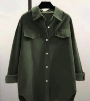 Corduroy Blouse Ladies Shacket/Coat