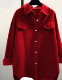 Corduroy Blouse Ladies Shacket/Coat