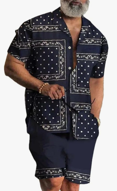 Men's Shirt Sets Men Shorts Suits Beach Outfit