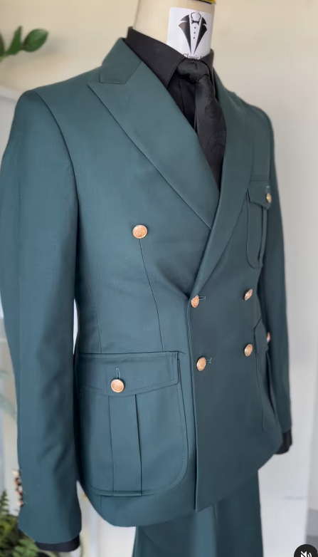 Mens Double-Breasted Suit