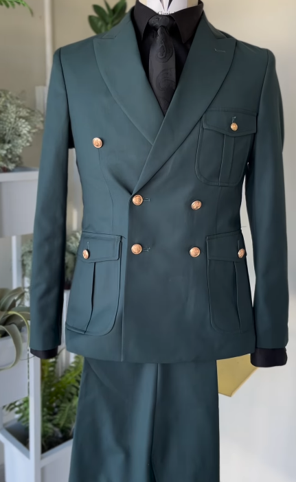 Mens Double-Breasted Suit