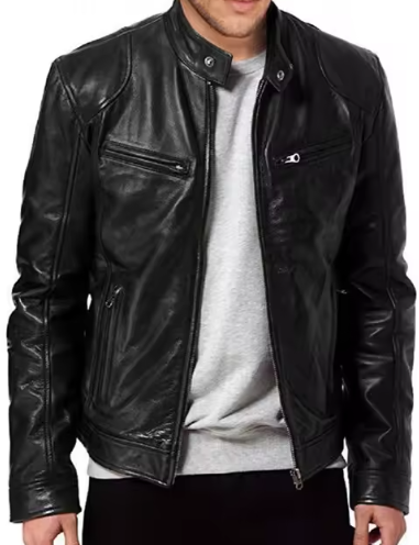 Mens PU Jacket Biker Leather Coats