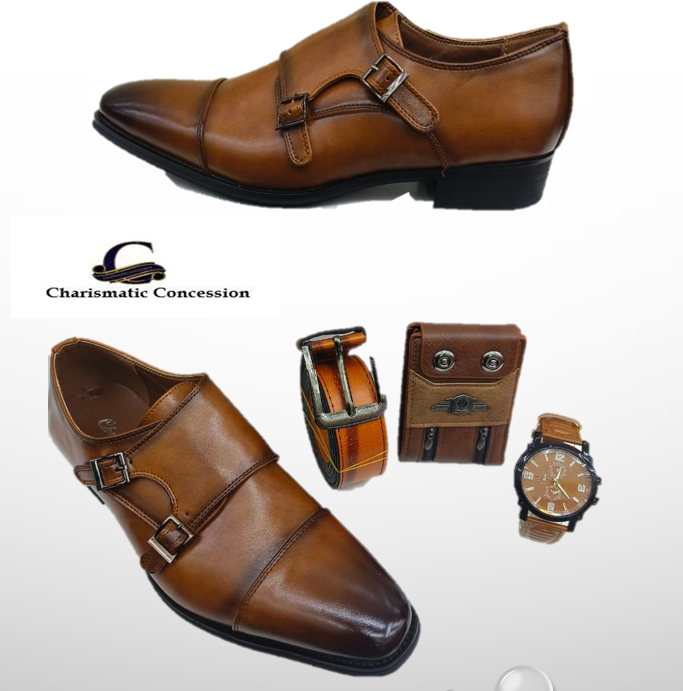 Mens Double Buckle shoe SET